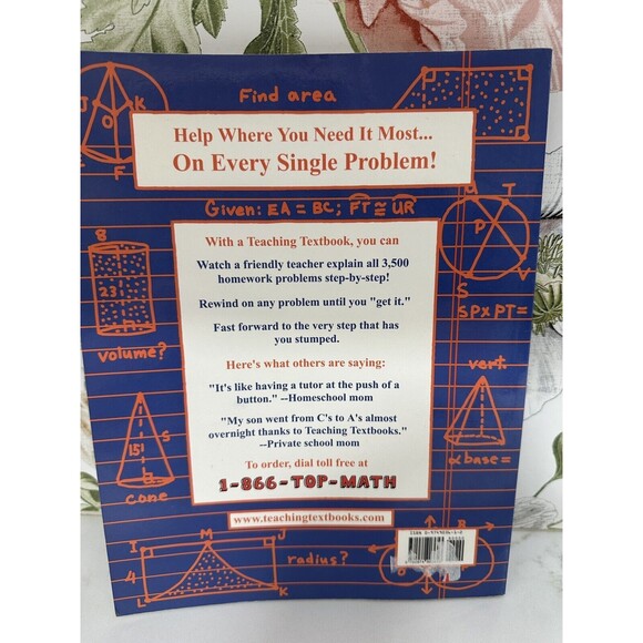 Teaching Textbook Geometry Answer Key &‎ Test Bank, Solutions CD Author Sabouri - Picture 8 of 10